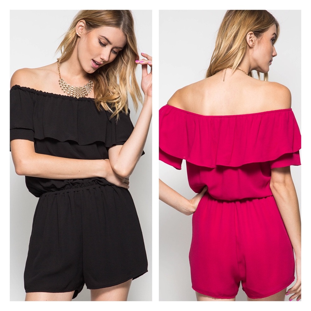 Off shoulder romper