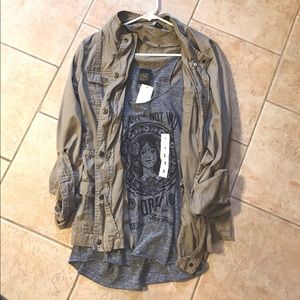 Utility jacket size L tan color