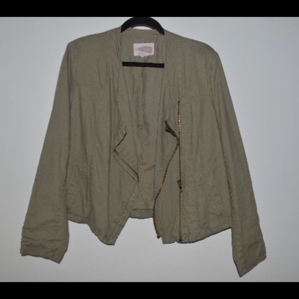 Green Zip up Sweater