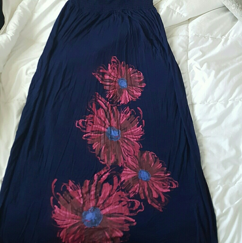 Strapless maxi dress