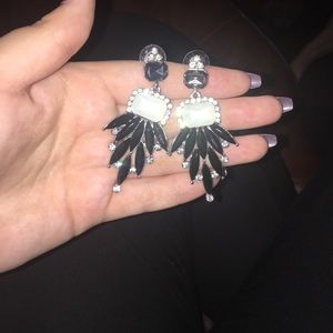 Black and Silver Earrings