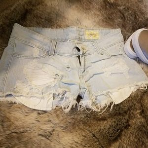 Siwy Madeleine Disressed Denim Shorts Sz 27