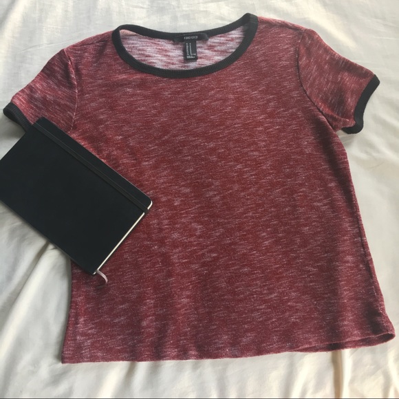 Forever 21 Tops - Black and Red Ringer Tee