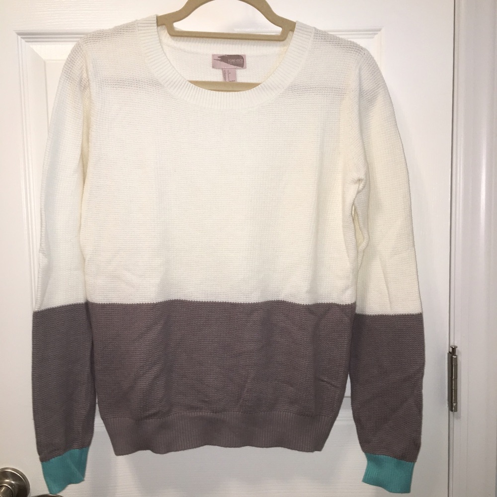 Forever21 Contemporary Color Block Sweater