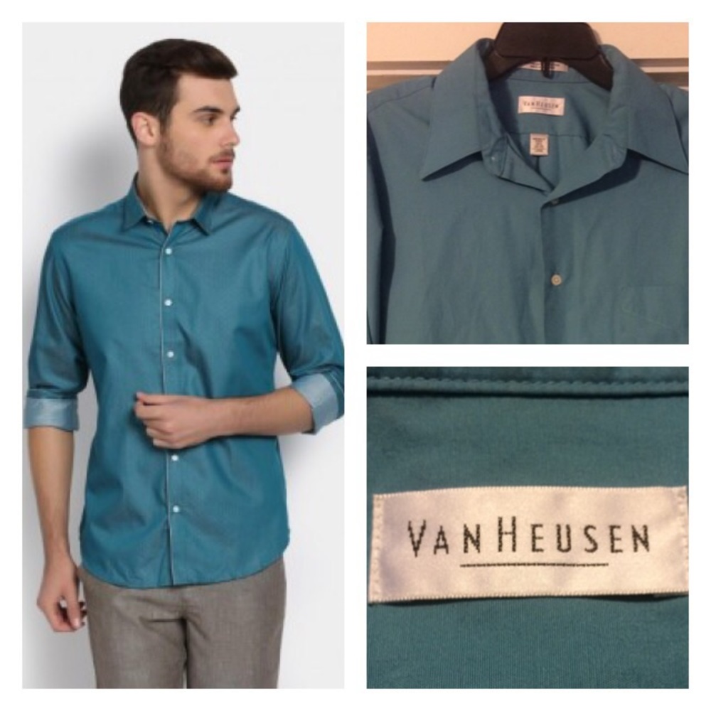 Van Heusen long sleeve dress shirt EUC Large