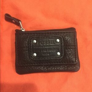 Fossil Leather Coin Purse 👛 in Black
