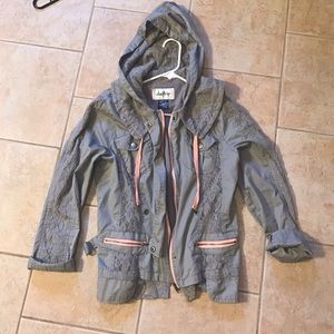Gray and pink daytrip jacket size L