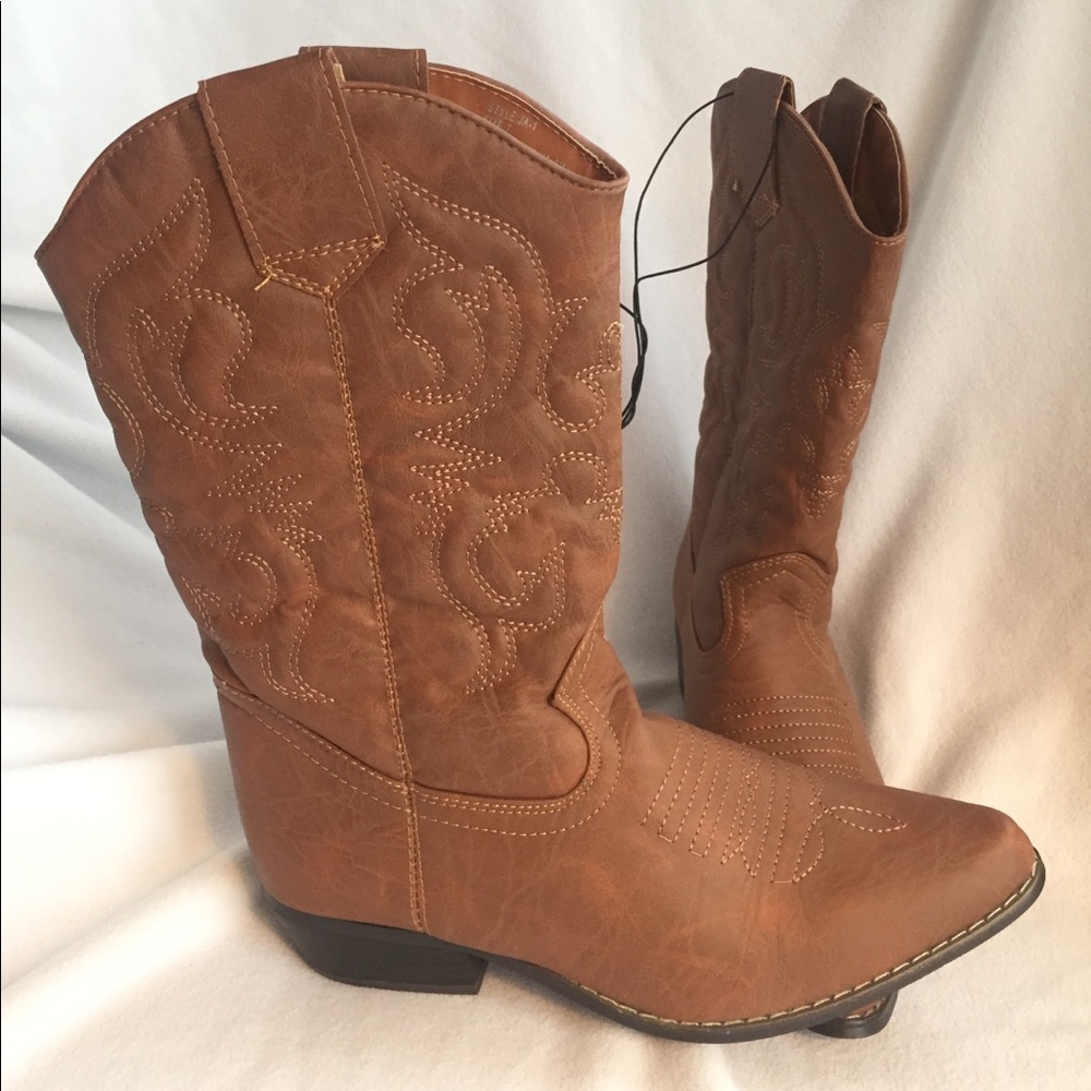 Wet Seal Faux Leather Cowboy Boots