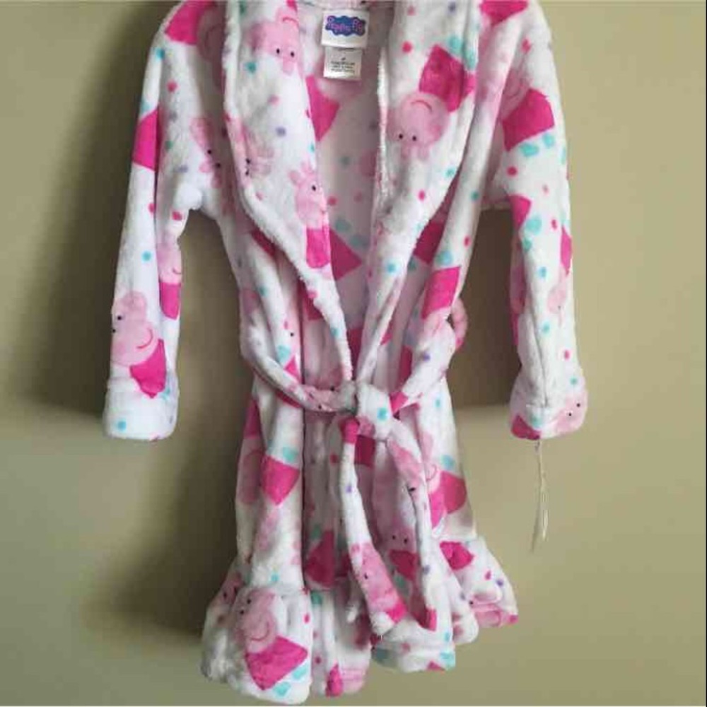 🎀NWT Peppa Pig Bath Robe size 4T 🎀