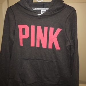 PINK grey and pink hoodie
