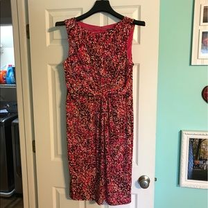 Bright pink multi colored dress