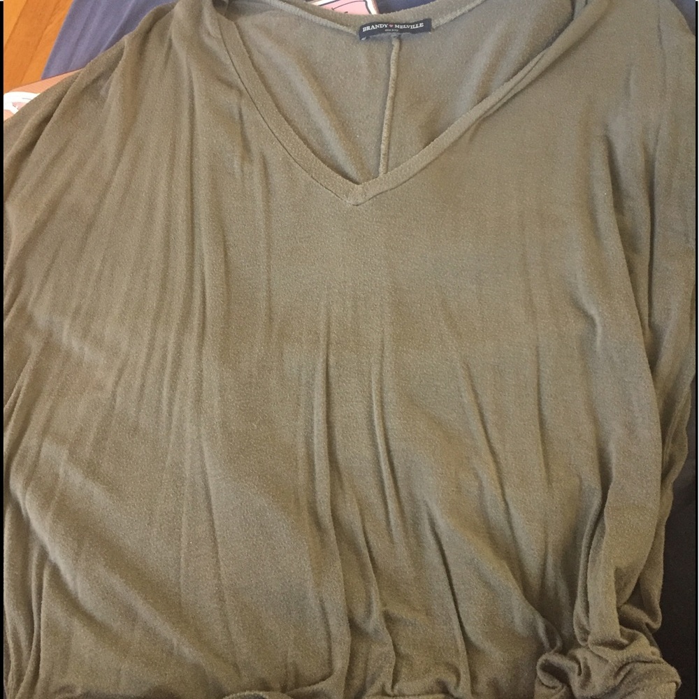Brandy Melville V neck Loose Fit Shirt