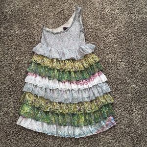 One shoulder ruffle dress