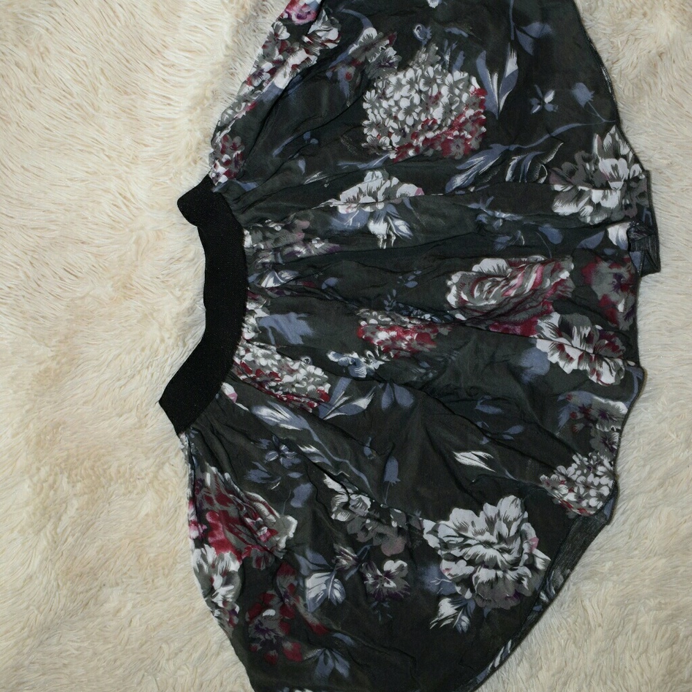 Gray Floral skirt