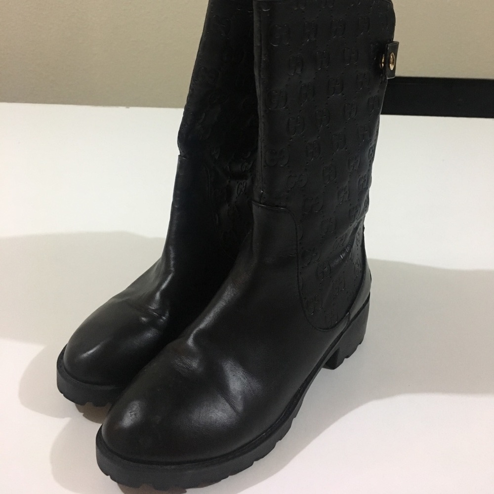 Designer print combat boots