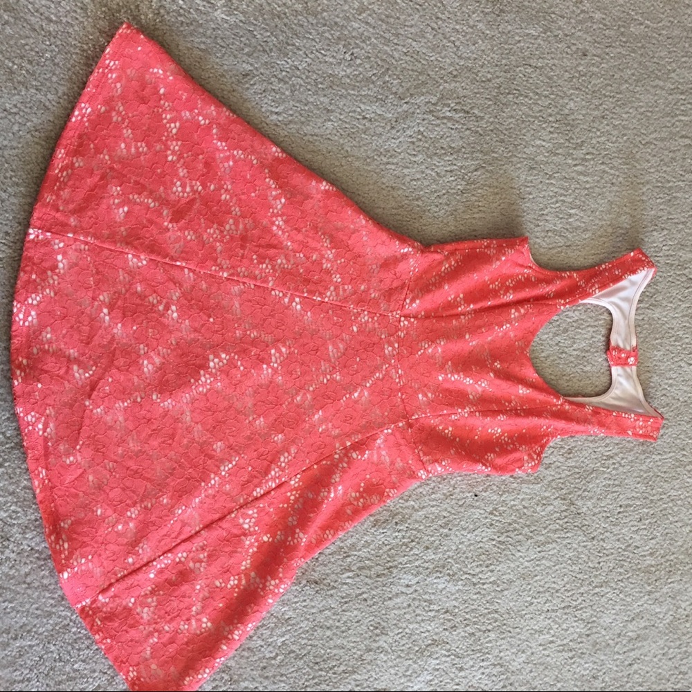 Peach Lace Dress
