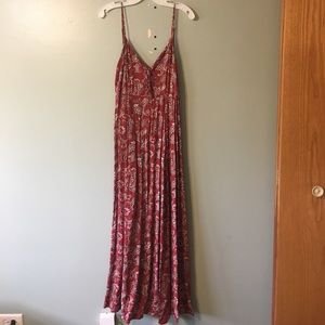 Lace up paisley Maxi