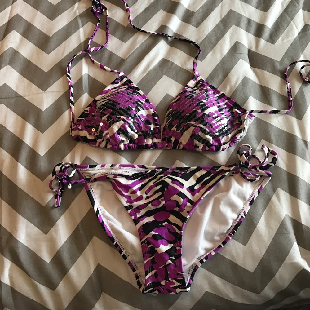 Purple camo bikini