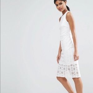 IVORY LACE MIDI DRESS!!