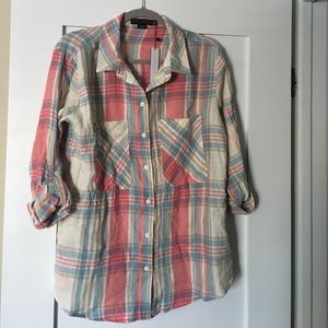 New Sanctuary Boyfriend plaid shirt