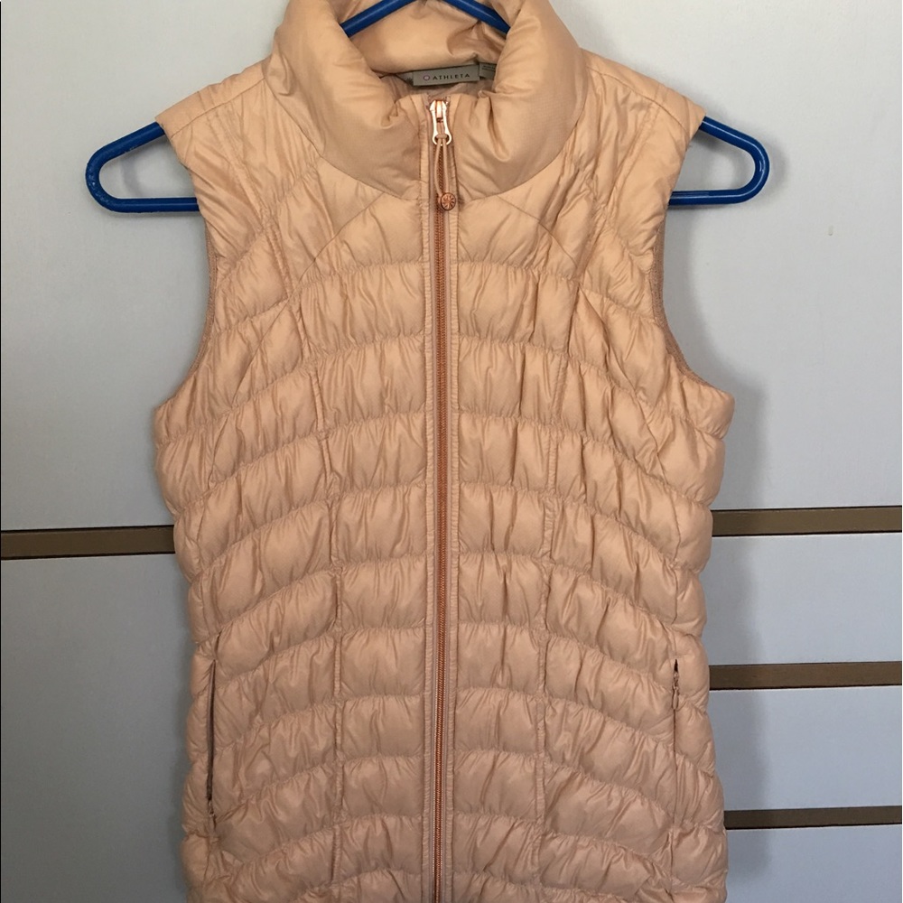 Athleta Downtime Vest Light Pink Small EUC