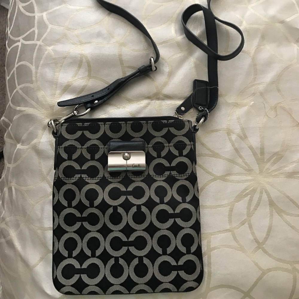 Black Coach cross body bag