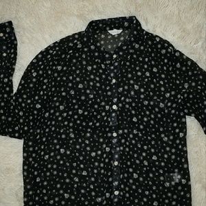 Black Blouse With Gem Pattern