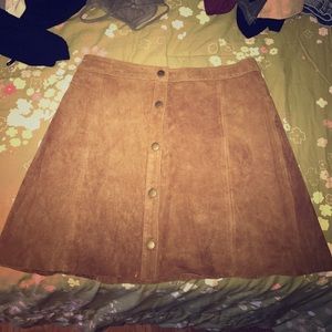 Faux suede skirt