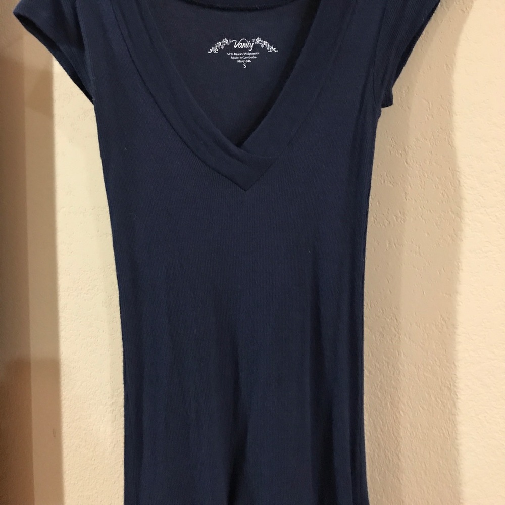 Navy Vanity Vneck