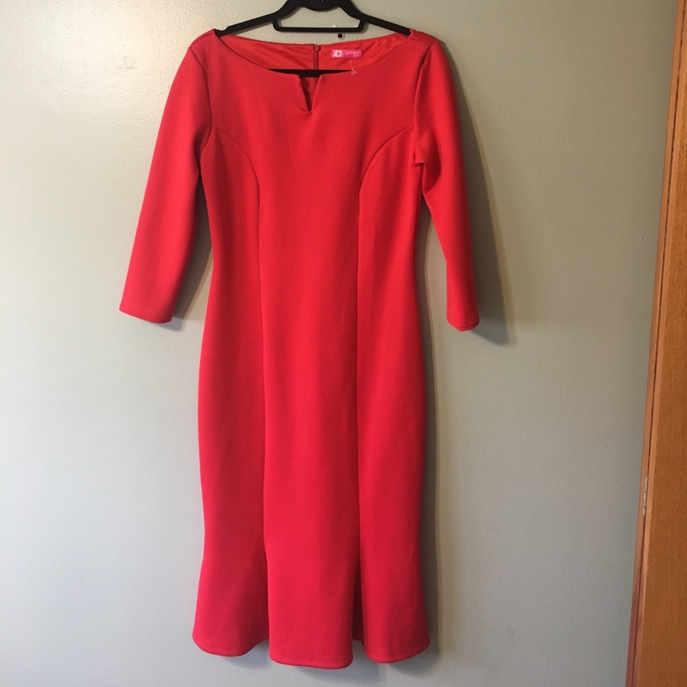 Red fit and flare