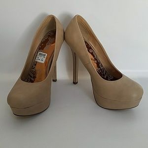 Brash Nude Platform Pumps