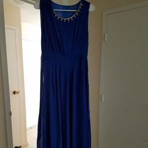 Elegant blue evening dress