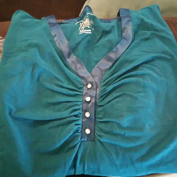 Just my size emarld green shirt 30W/32W - Picture 2 of 2