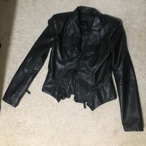Blank NYC asymmetrical vegan leather jacket