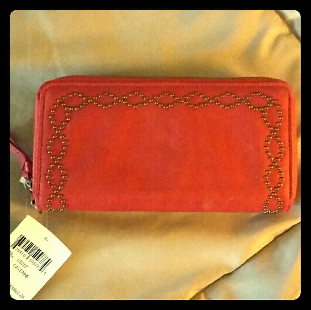 New lucky brand wallet Laredo large double zip
