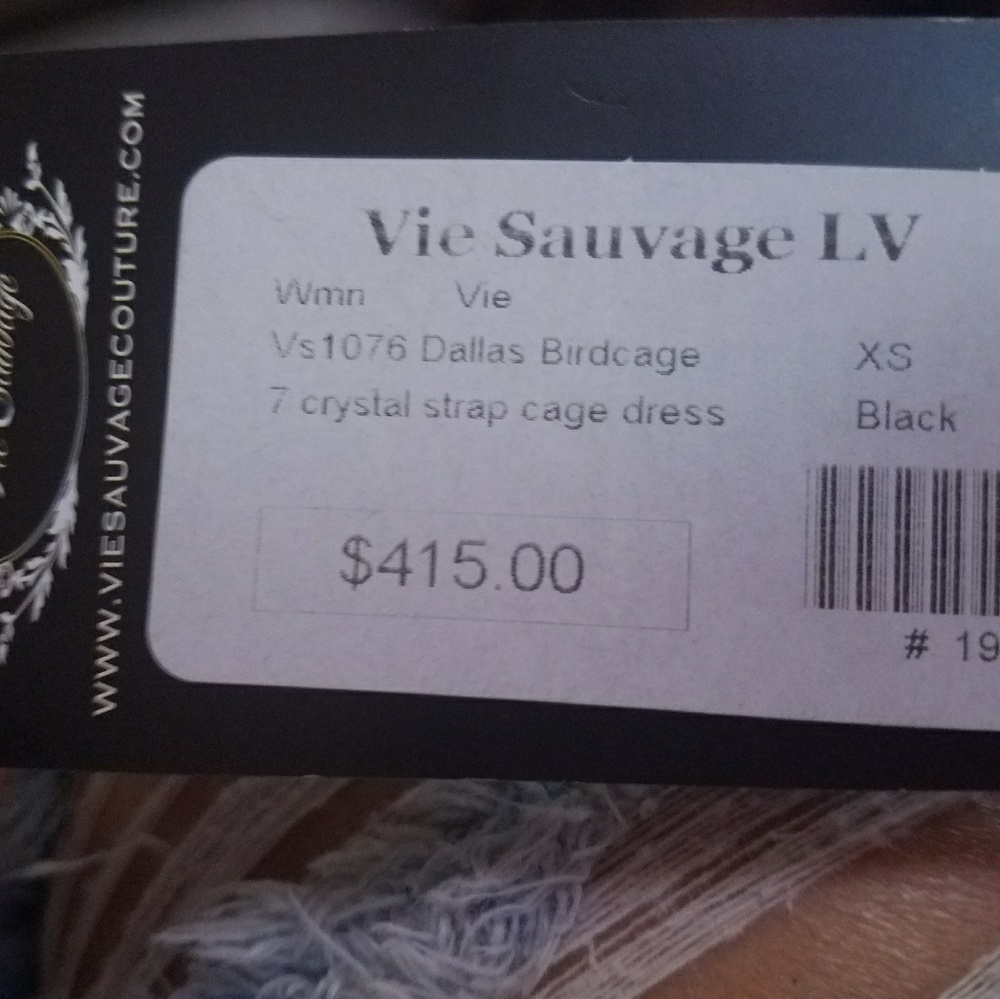 VIE SAUVAGE LV DALLAS BLACK CAGE DRESS - Picture 4 of 4