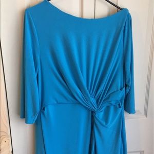 Sheath dress, turquoise.