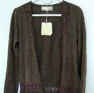 A'reve lace trimmed cardigan