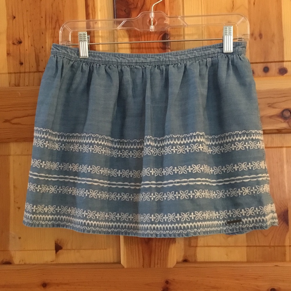 A&F Embroidered Cotton Skirt