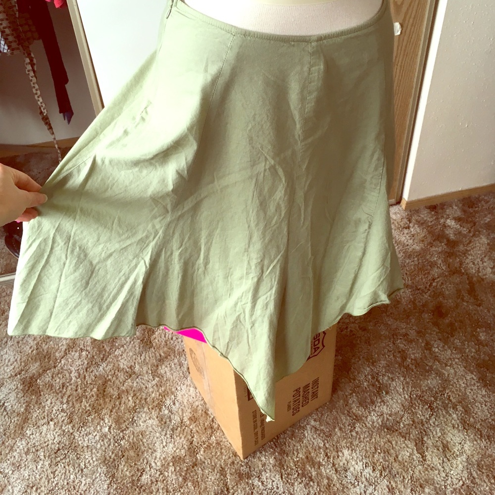 Sage colored star cut skirt