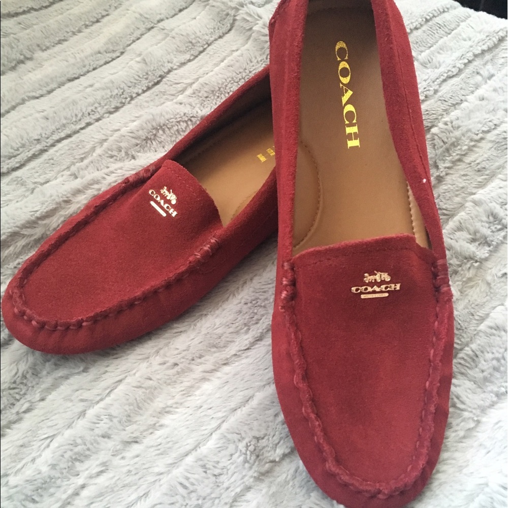 Coach red loafers!