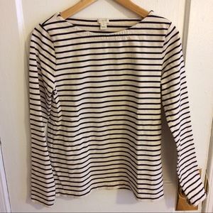 striped boatneck shirt (navy and cream)