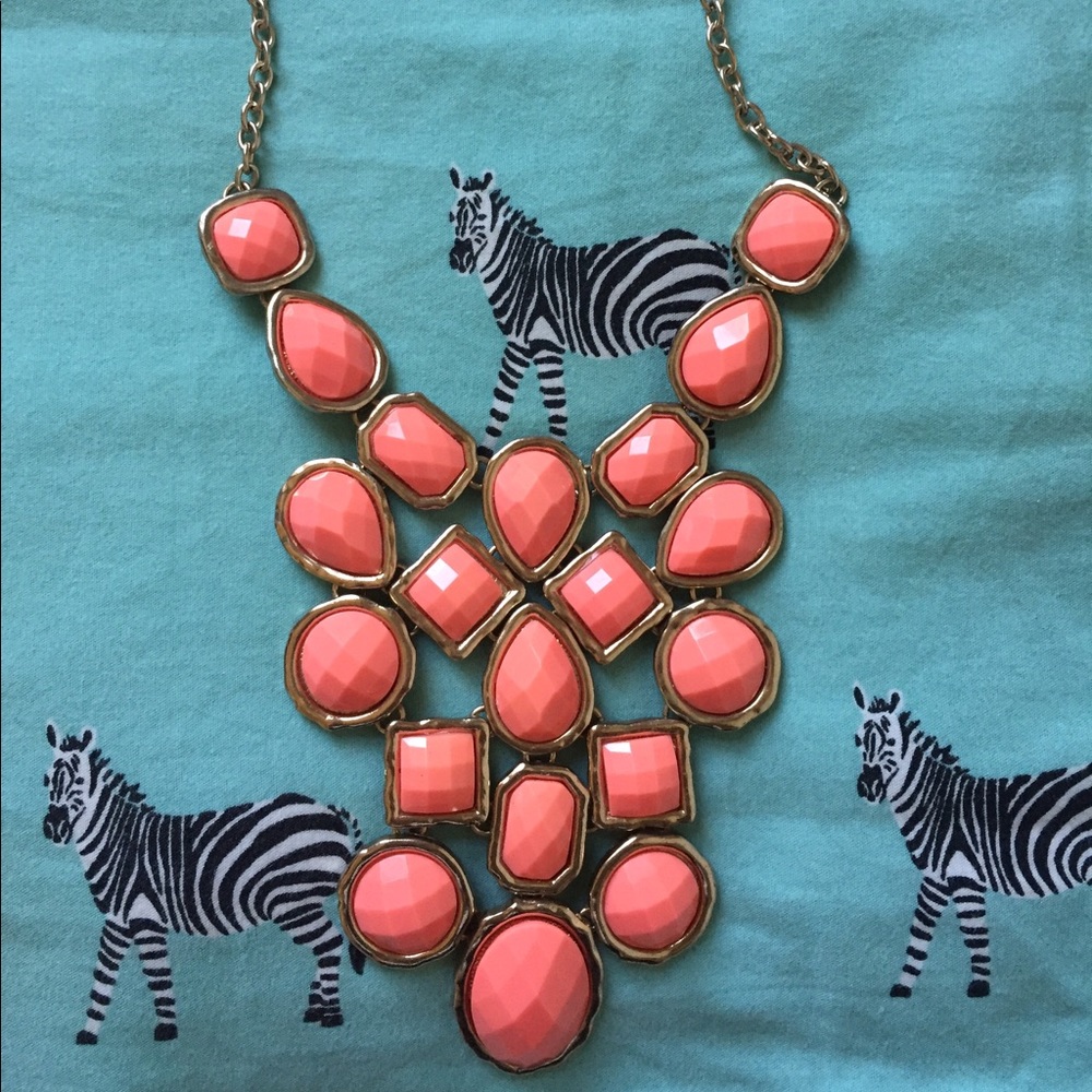Pink and Gold Statement Necklace