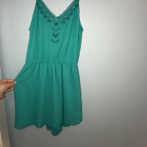 NORDSTROMS LUSH BRAND TURQUOISE ROMPER