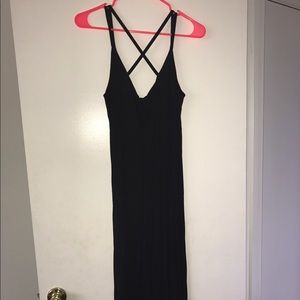 Vneck/Criss Cross Back Maxi Dress