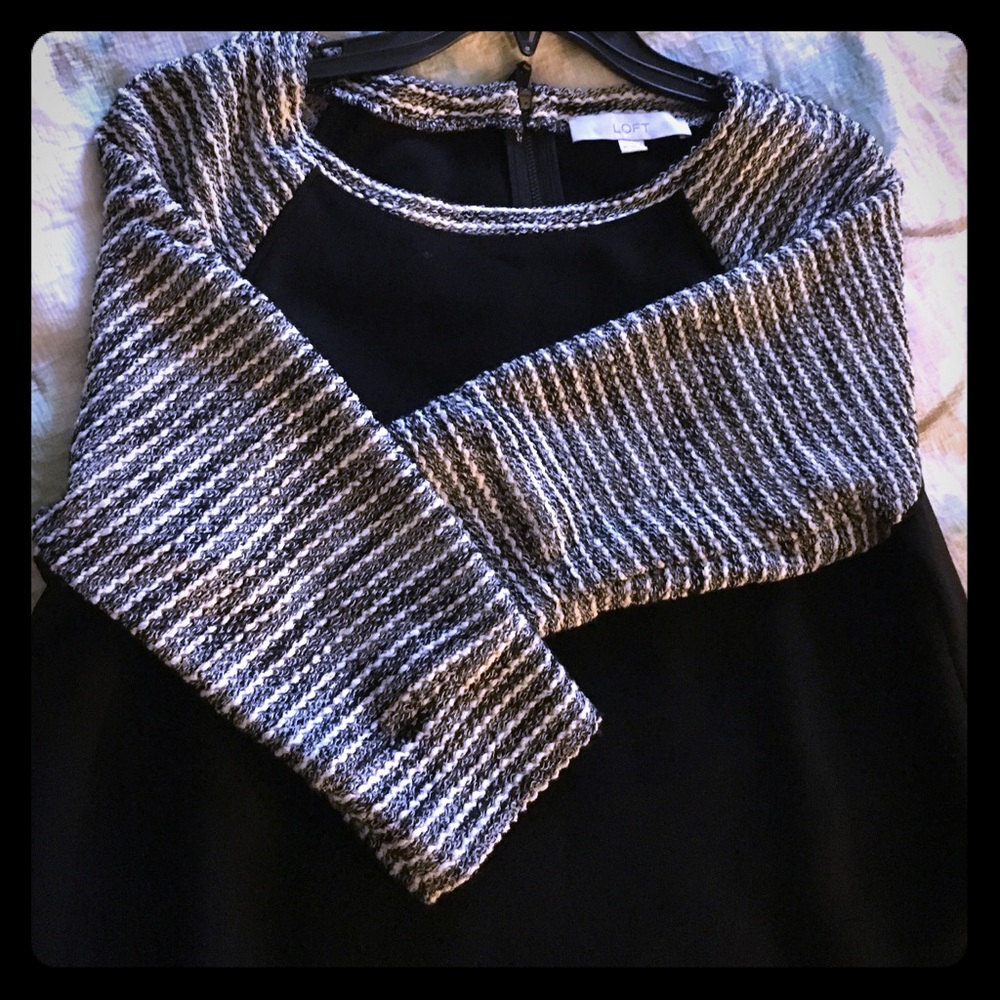 Black knit dress