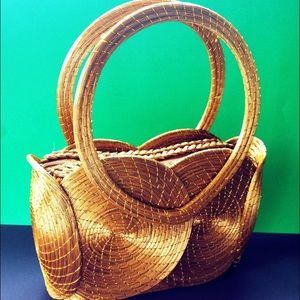 Handmade Golden Grass Purse