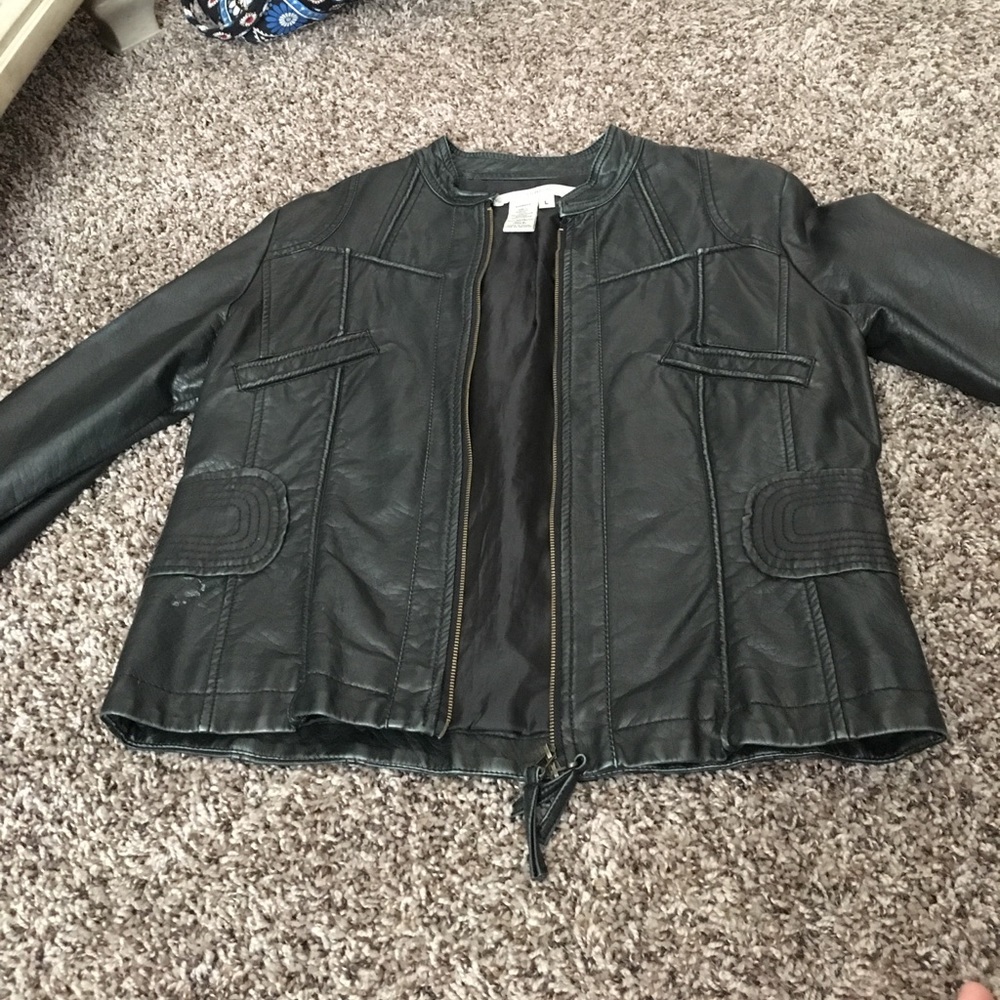 Faux leather jacket