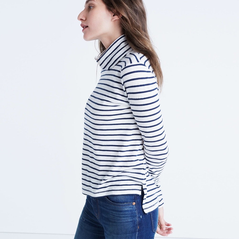 ✨Madewell striped cotton turtleneck - Picture 2 of 3