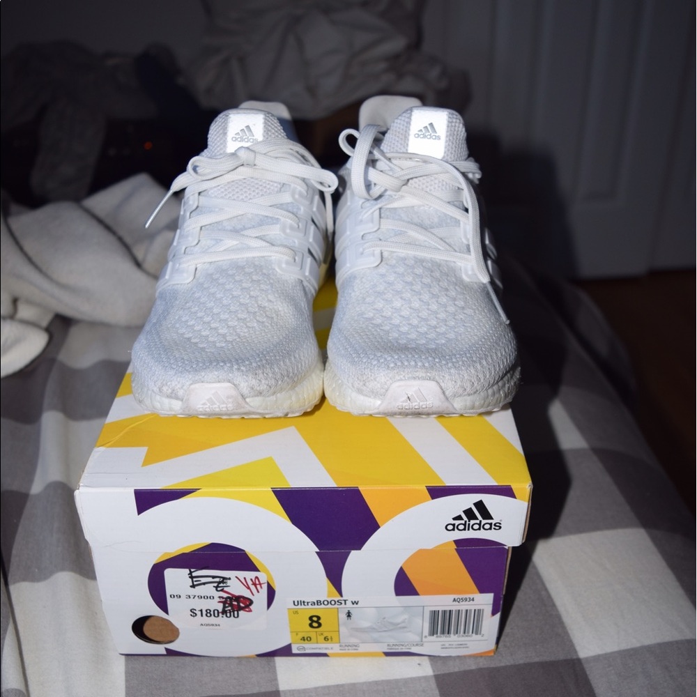 White adidas ultra boosts!